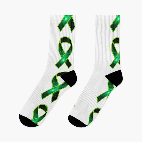 Item preview, Cosmic Green Awareness Ribbon – Mental Health, Kidney Cancer & Organ Donation Galaxy Design designed and sold by HealthCoreCommunity.