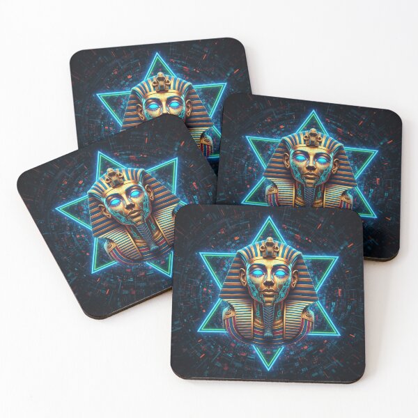 Item preview, Pharaoh's Glitch Mask: Digital Temple Guardian designed and sold by trend-forge.