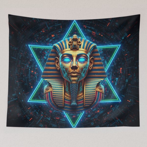 Item preview, Pharaoh's Glitch Mask: Digital Temple Guardian designed and sold by trend-forge.