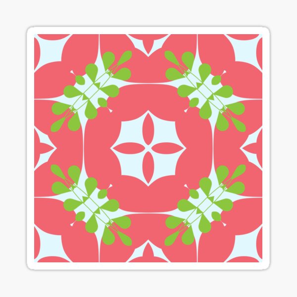 Rosa romantische frische Natur Muster Garten Blumenstrauß nahtlose bunte Wiederholung Sticker