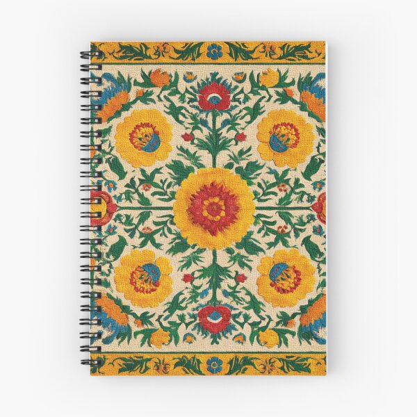 Item preview, Uzbekistan Neem Embroidery Flowers Traditional Carpet designed and sold by GrinGalore.