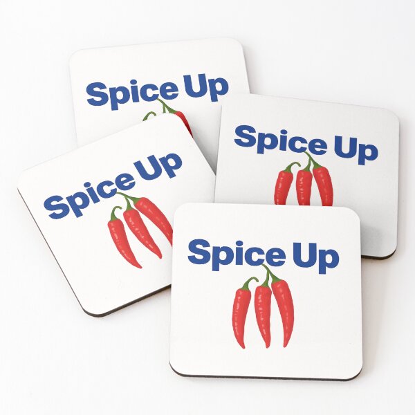 Item preview, Three red chilies under blue typography (mugo dept) designed and sold by Golden Globe Silverstone.