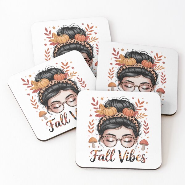 Item preview, Messy Bun Fall Vibes Maple Pumpkin Autumn designed and sold by Sunset4Bones.