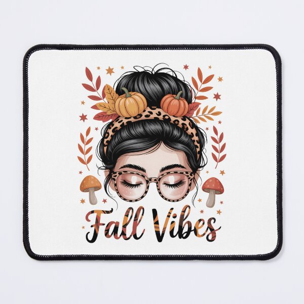 Item preview, Messy Bun Fall Vibes Maple Pumpkin Autumn designed and sold by Sunset4Bones.
