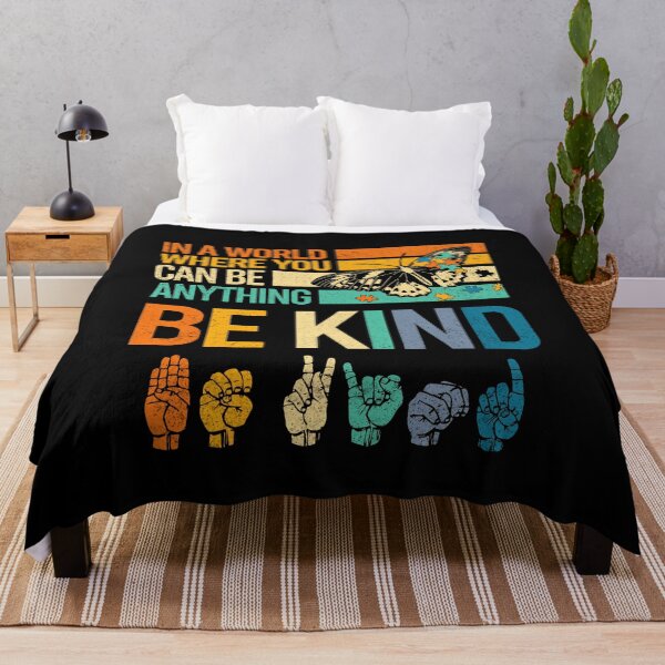 Item preview, In A World Where You Can Be Anything Be Kind ASL Autism designed and sold by KarimSoCute.