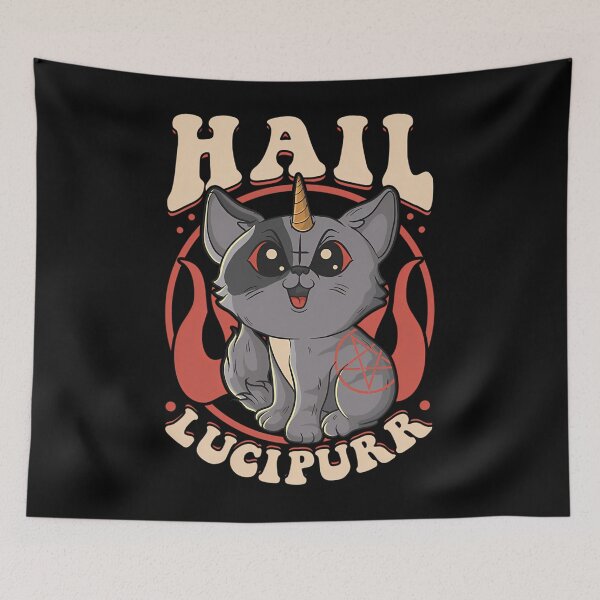 Item preview,  Cute  Funny Satanic Hail Lucipurr Rainbow Kitty designed and sold by CarcNamee.