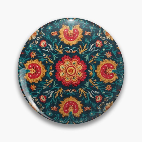 Item preview, Uzbekistan Neem Embroidery Traditional Carpet designed and sold by GrinGalore.