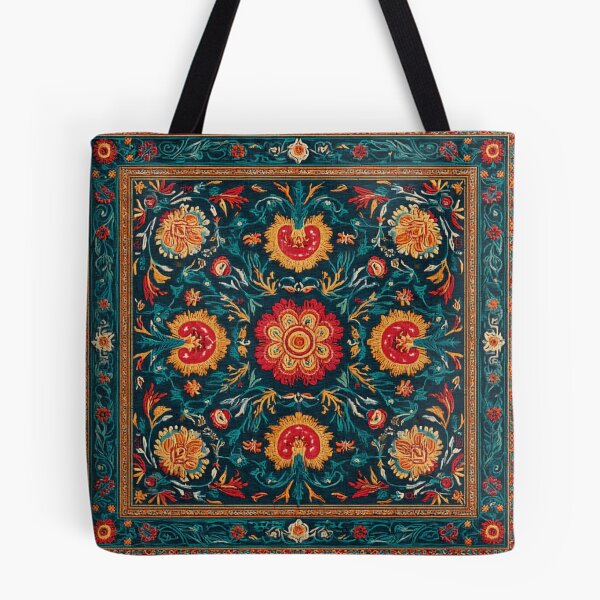 Item preview, Uzbekistan Neem Embroidery Traditional Carpet designed and sold by GrinGalore.