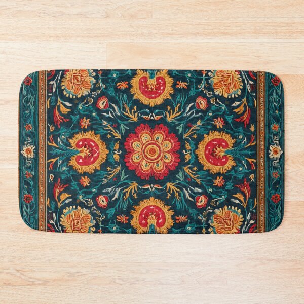 Item preview, Uzbekistan Neem Embroidery Traditional Carpet designed and sold by GrinGalore.