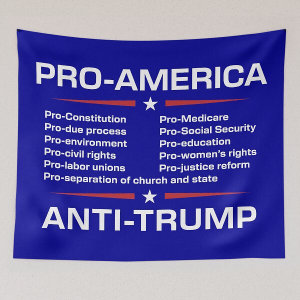 Item preview, Pro-America, Anti-Trump designed and sold by travelwitheric.