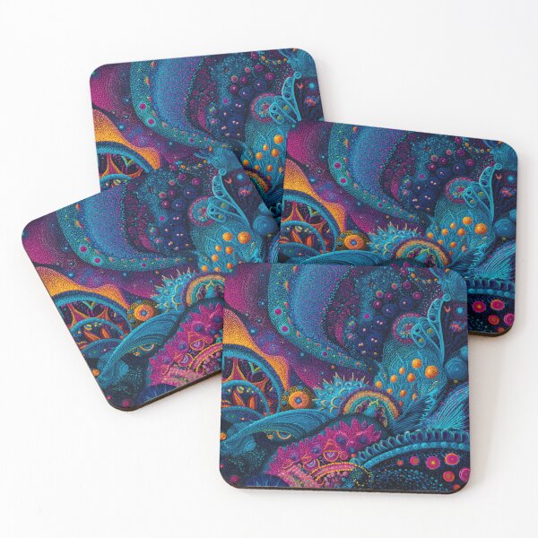Item preview, Aboriginal Inspired Dot Art - Deepwater Flower Garden designed and sold by GrinGalore.