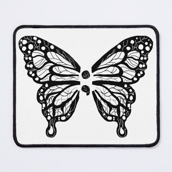 Item preview, Semicolon butterfly design | Suicide awareness | mental health matters designed and sold by NeurodiverseTea.