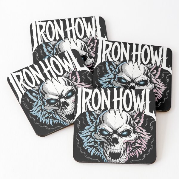Item preview,  Iron Howls  Monochrome Wolf Skull Rock designed and sold by RYAANDER.
