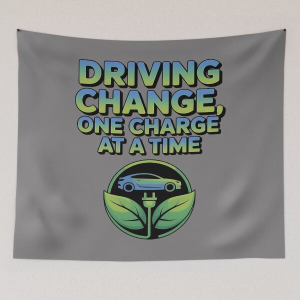 Item preview, powered by electricity - renewable energy - electric future - eco warrior - fast electric car - silent speedster - electric power - futuristic driver - eco driver - planet over petrol designed and sold by JansenGS.