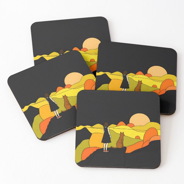 Item preview, Sunset with Girl and Dog designed and sold by Erlin Rudho.