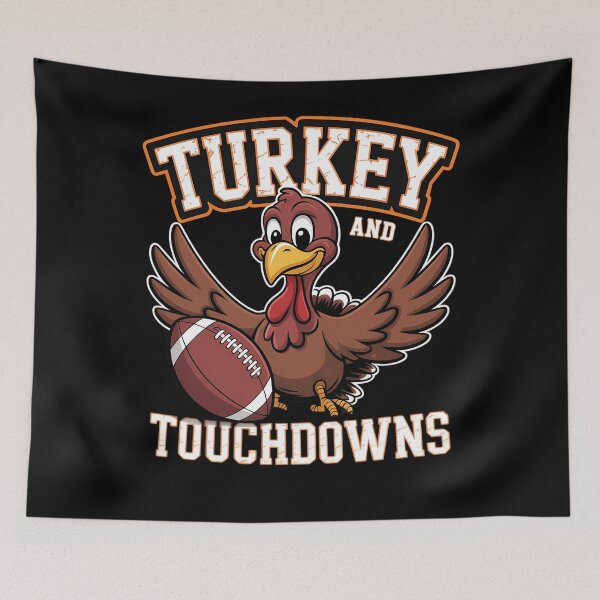 Item preview, Thanksgiving Turkey And Touchdowns Football designed and sold by ValerieRodrigue.