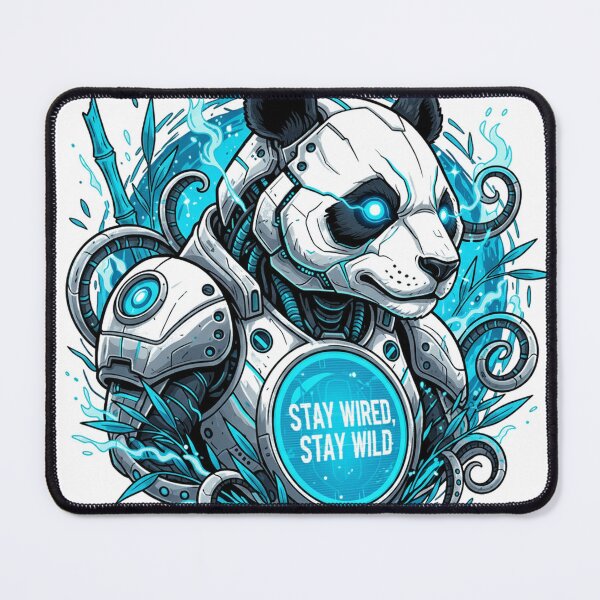 Item preview, Cyberpunk Panda Head – Stay Wired Stay Wild designed and sold by ValeronPrints.