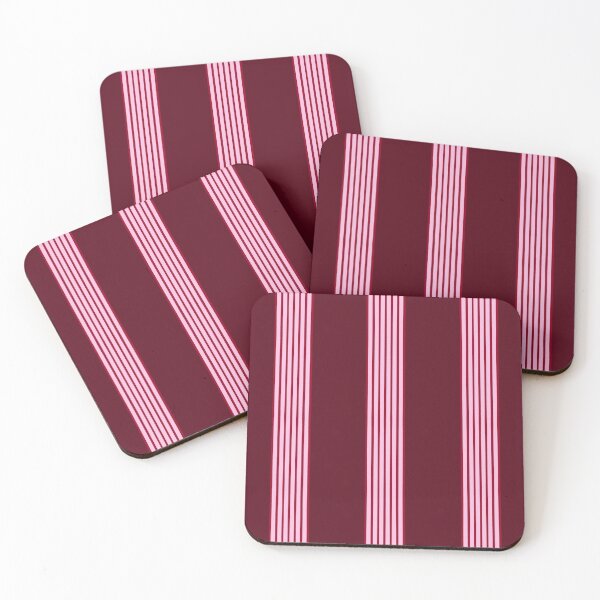 Item preview, Stripy Bands Pattern Pink and Burgundy  designed and sold by OneThreeSix.