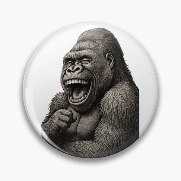 Artikelvorschau, Lachender Gorilla – urkomische und fröhliche Affenillustration entworfen und verkauft von corocoro-coron.