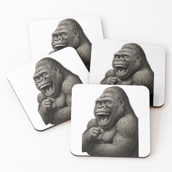 Item preview, Laughing Gorilla - Hilarious and Joyful Ape Illustration designed and sold by corocoro-coron.