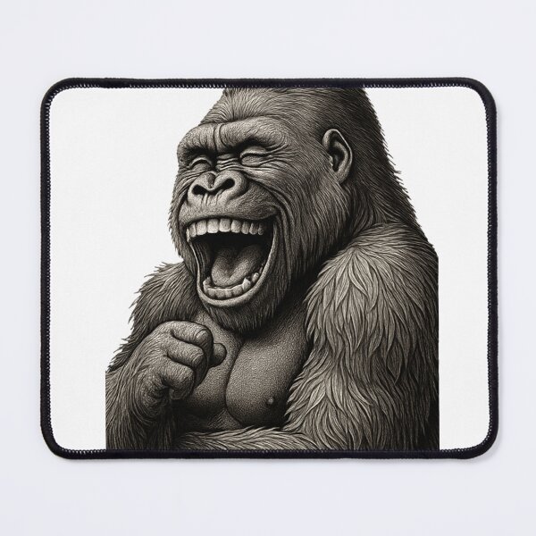 Item preview, Laughing Gorilla - Hilarious and Joyful Ape Illustration designed and sold by corocoro-coron.