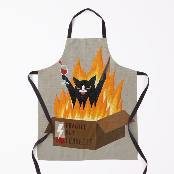 Item preview, Fragile but Fearless Cat – Funny Chaos Meme designed and sold by rihabo.