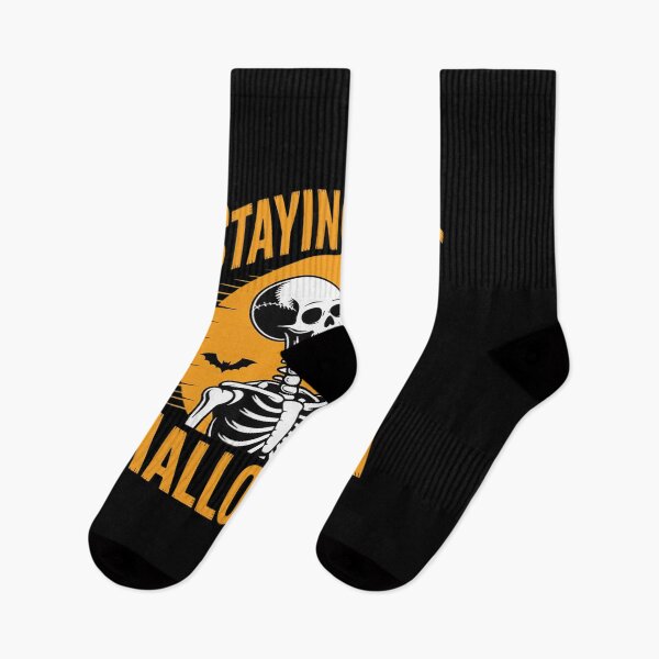 Item preview, Staying Alive - Funny Halloween Skeleton Drinking Coffee designed and sold by JonBarnes22.
