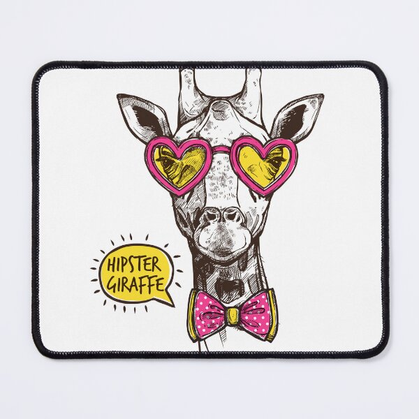 Item preview, Hipster Giraffe Illustration Retro Aesthetic Art designed and sold by Retr0Tshirts.