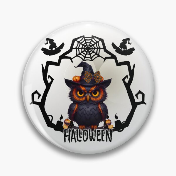 Item preview, Halloween Owl with Witch Hat & Full Moon designed and sold by Medeea Publishing.