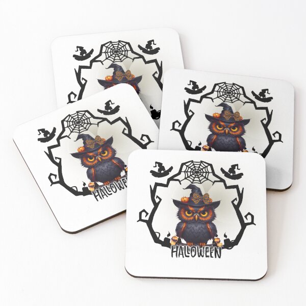 Item preview, Halloween Owl with Witch Hat & Full Moon designed and sold by Medeea Publishing.