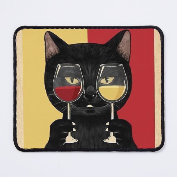Item preview, Funny Cat Wine Lover – “I Need Glasses” designed and sold by rihabo.