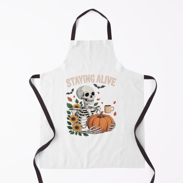 Item preview, Staying Alive Halloween  Skeleton Drinking Hot Coffee designed and sold by JonBarnes22.