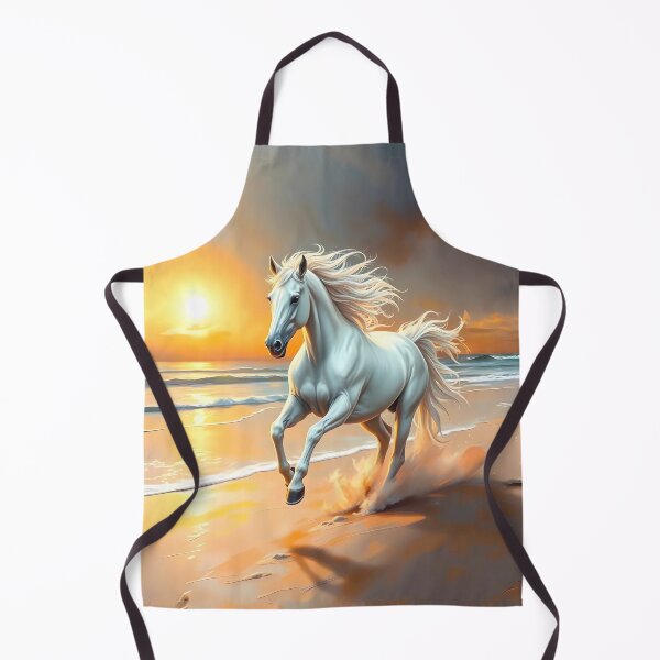 Item preview, White Horse at Sunset: Dashing along the Coast designed and sold by SolaoLab.