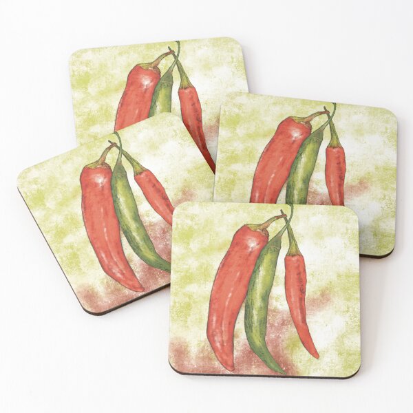 Item preview, Trio of chili peppers designed and sold by Hélène Carmona.