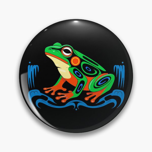 Item preview, haida frog art designed and sold by YounexxART.