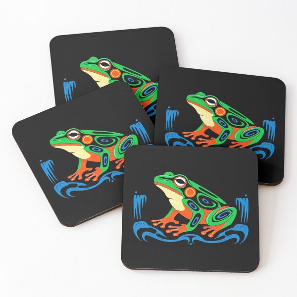 Item preview, haida frog art designed and sold by YounexxART.