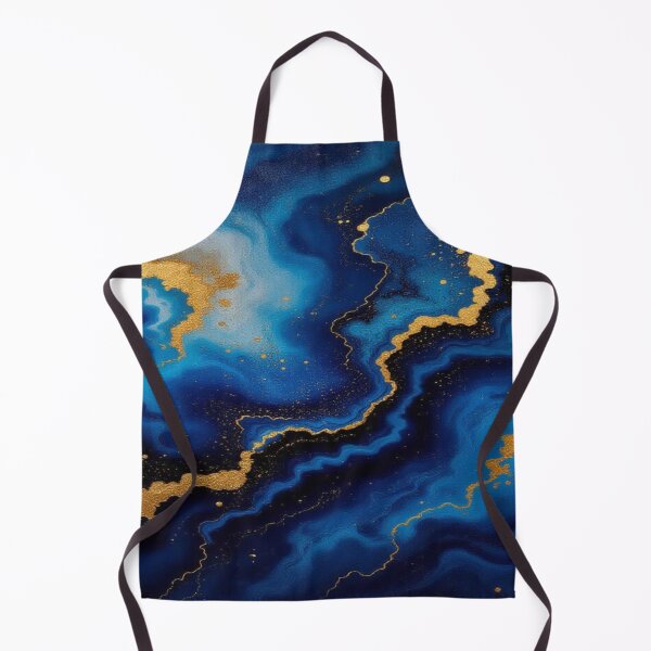 Artikelvorschau, Blue Vortex – Flowing Elegance in Gold and Deep Ocean Tones entworfen und verkauft von FotoworldEdel.