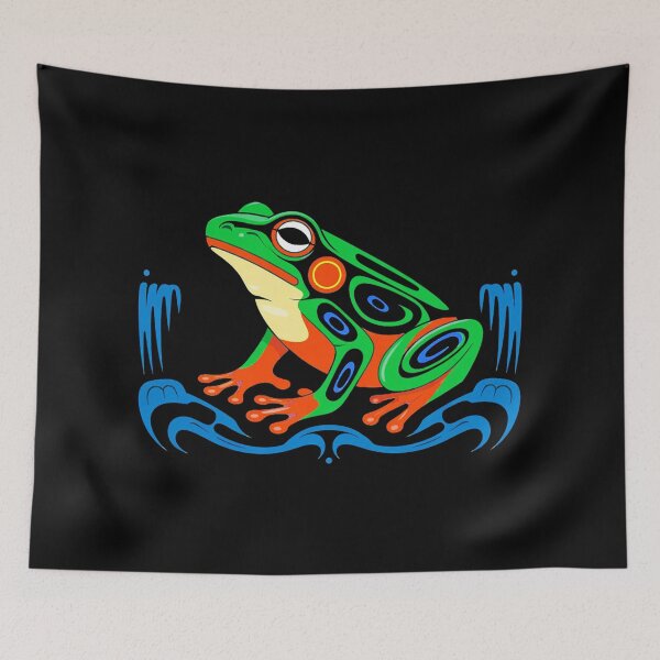 Item preview, haida frog art designed and sold by YounexxART.