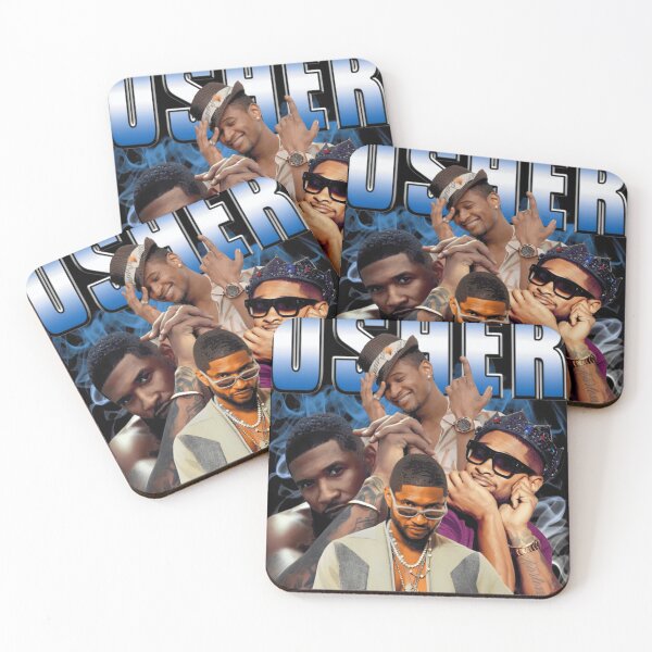Item preview, Usher Blue Smoke Retro RnB Fan Collage designed and sold by KarieFistlert.