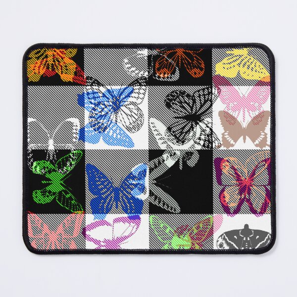 Item preview, Checkered Multicolored Plaid Butterfly  designed and sold by PatternTitan.
