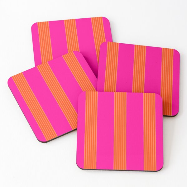 Item preview, Stripy Bands Pattern Hot Pink and Orange designed and sold by OneThreeSix.
