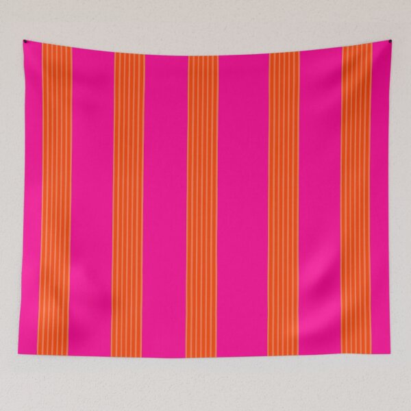 Item preview, Stripy Bands Pattern Hot Pink and Orange designed and sold by OneThreeSix.