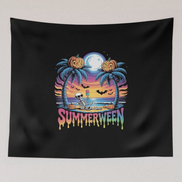 Item preview, Summerween Skeleton Ghost Beach Funny Spooky Halloween designed and sold by JonBarnes22.