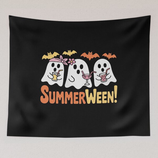 Item preview, Summerween Skeleton Ghost Beach Party Halloween Vibes designed and sold by JonBarnes22.