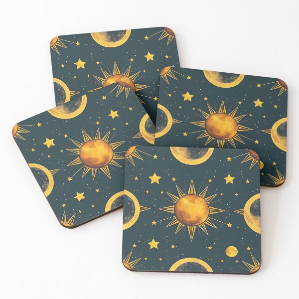 Item preview, Celestial Sun Moon and Stars Pattern designed and sold by JavisSRDesign.