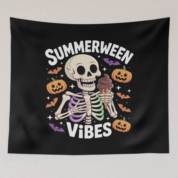 Item preview, Summerween Vibes Skeleton Summer Halloween designed and sold by JulienAureo.
