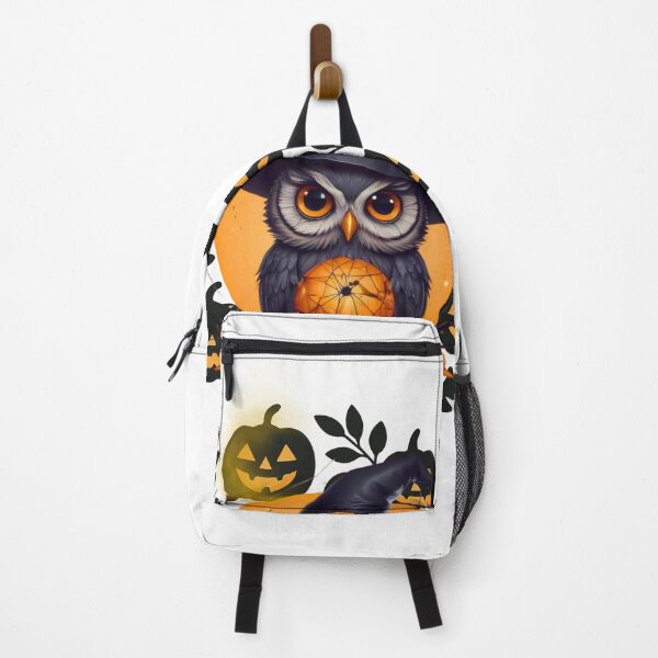 Item preview, Halloween Owl with Pumpkins & Ghosts designed and sold by Medeea Publishing.