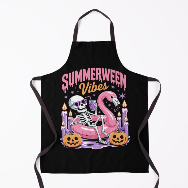 Item preview, Summerween Vibes Spooky Skeleton Flamingo Pool Halloween designed and sold by JulienAureo.