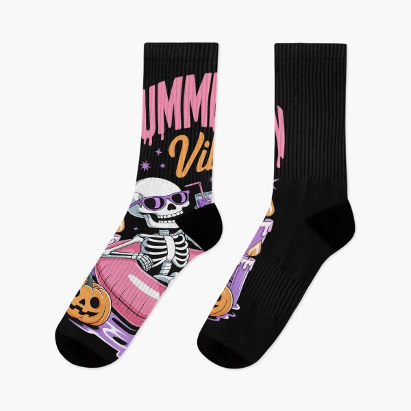 Item preview, Summerween Vibes Spooky Skeleton Flamingo Pool Halloween designed and sold by JulienAureo.