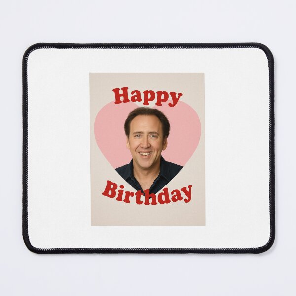 Item preview, Nicolas cage happy birthday christmas funny prank meme gift weird designed and sold by CheeseBlueprint.